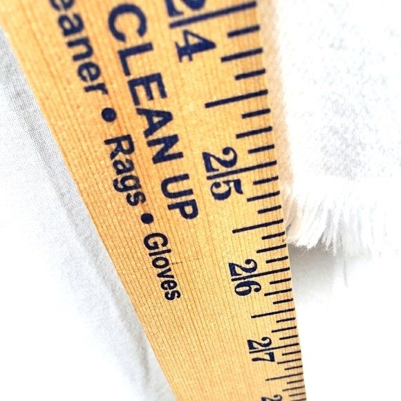 We The Free Winter White Fringed Hem Straight leg Jeans Sz 30 - Picture 13 of 15